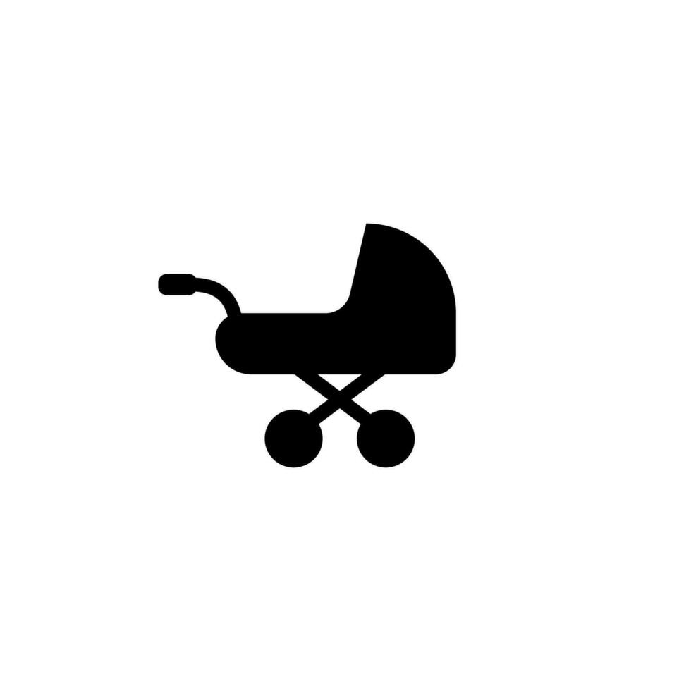 Baby Stroller vector icon illustration
