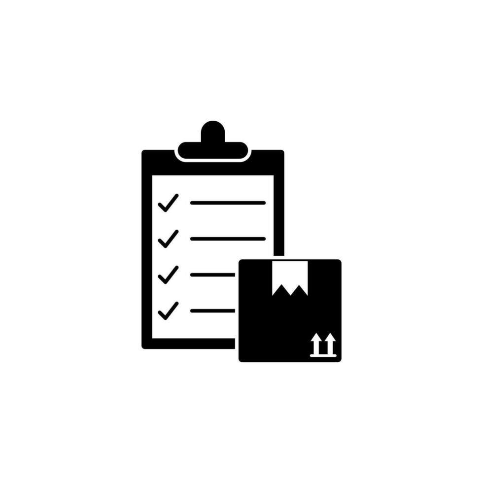 List, package, box vector icon illustration