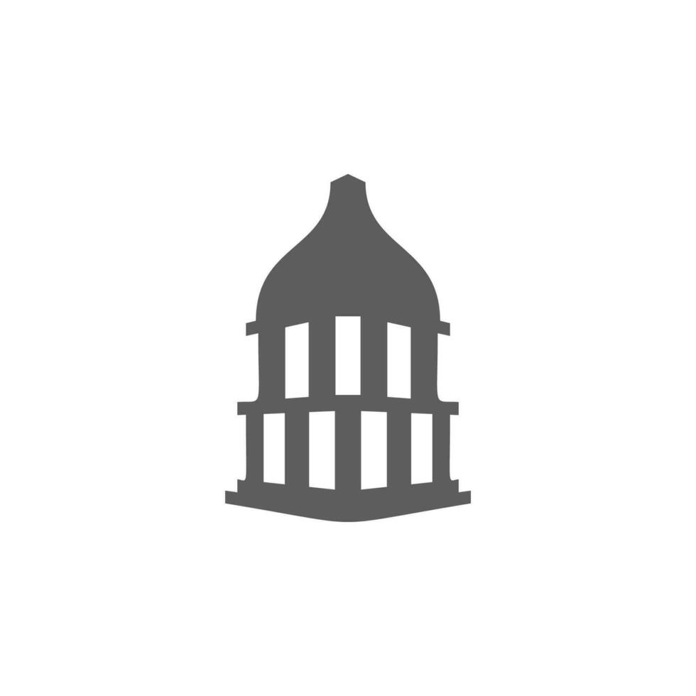 3d courthouse vector icon illustration