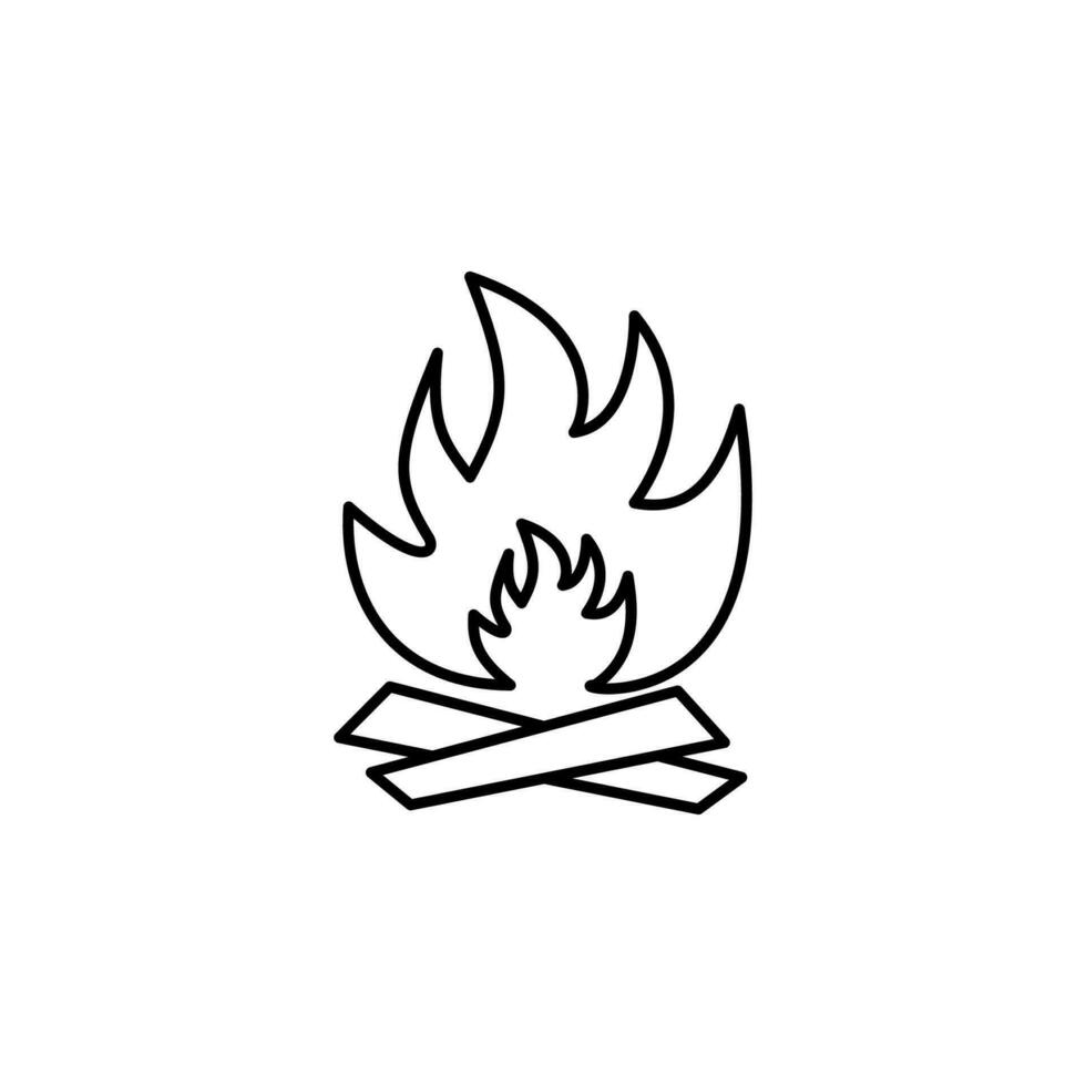 bonfire vector icon illustration