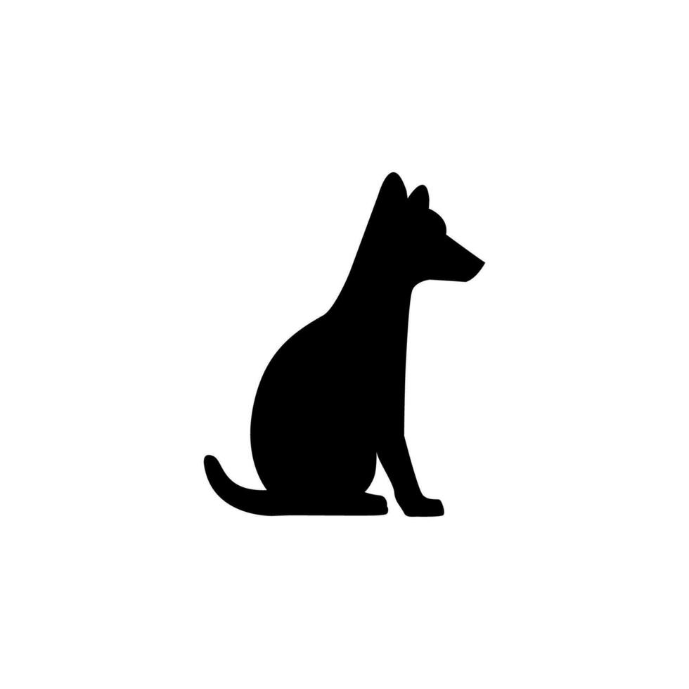 silhouette of a dog vector icon illustration