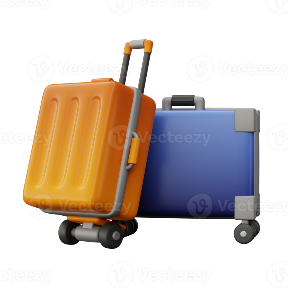 luggage 3d illustration png