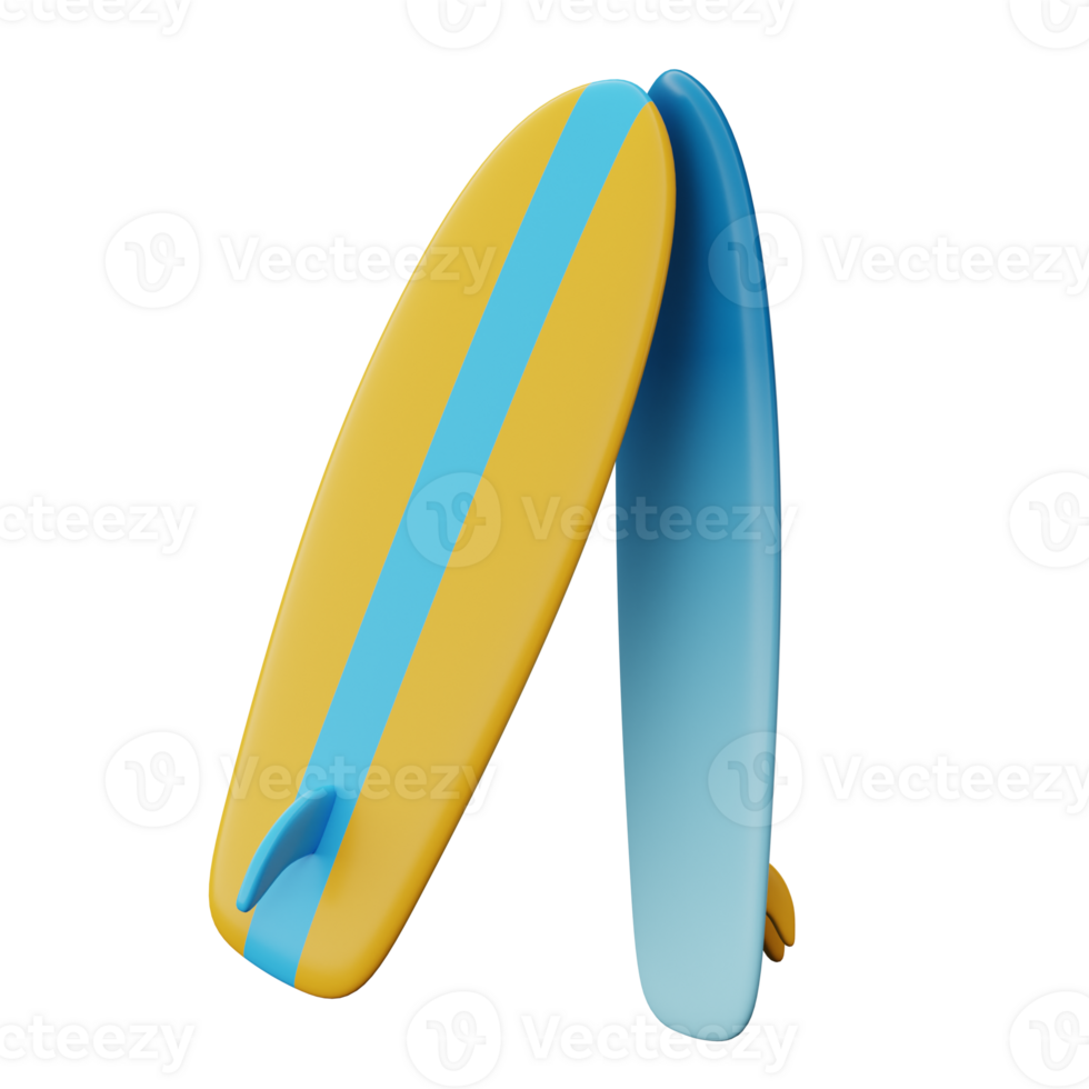 surf board 3d illustration png