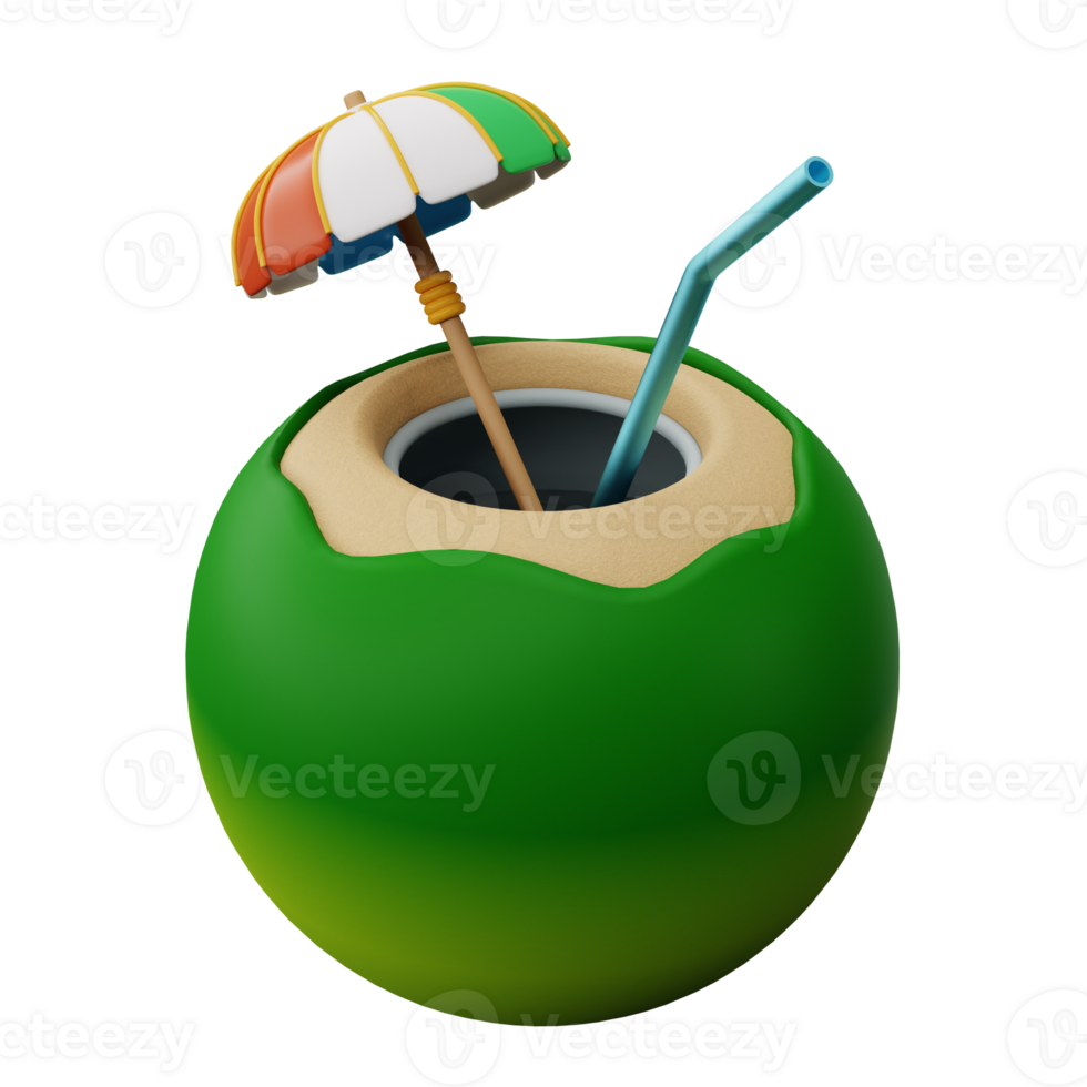 coconut 3d illustration png