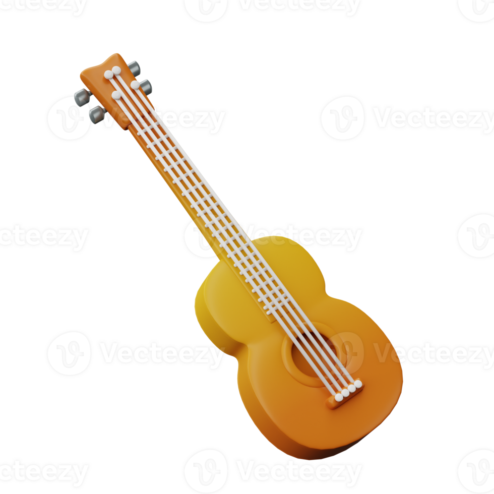 guitarra 3d ilustración png