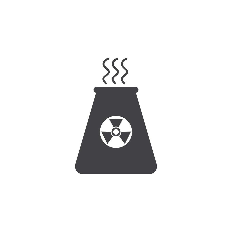 atomic power station vector icon illustration