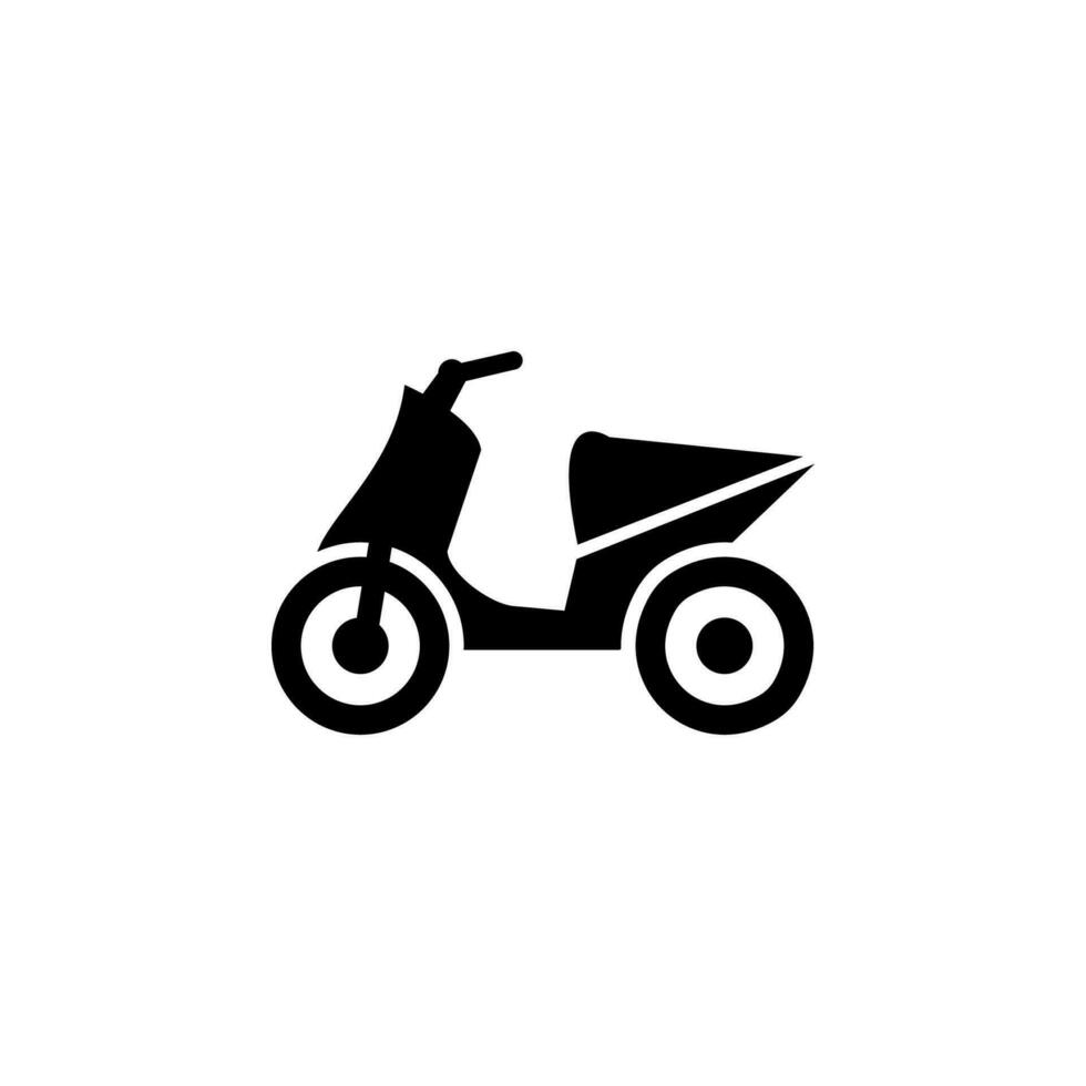 silhouette scooter vector icon illustration