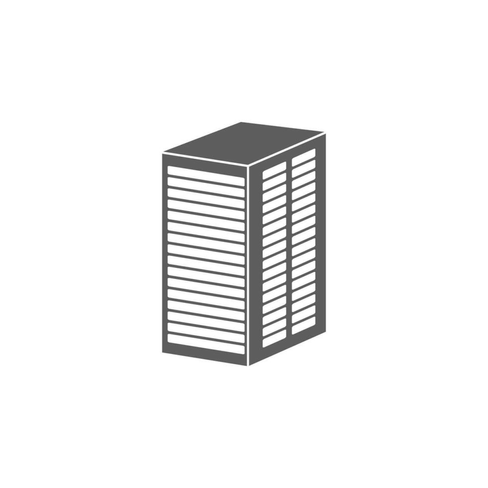 3d office building vector icon illustration