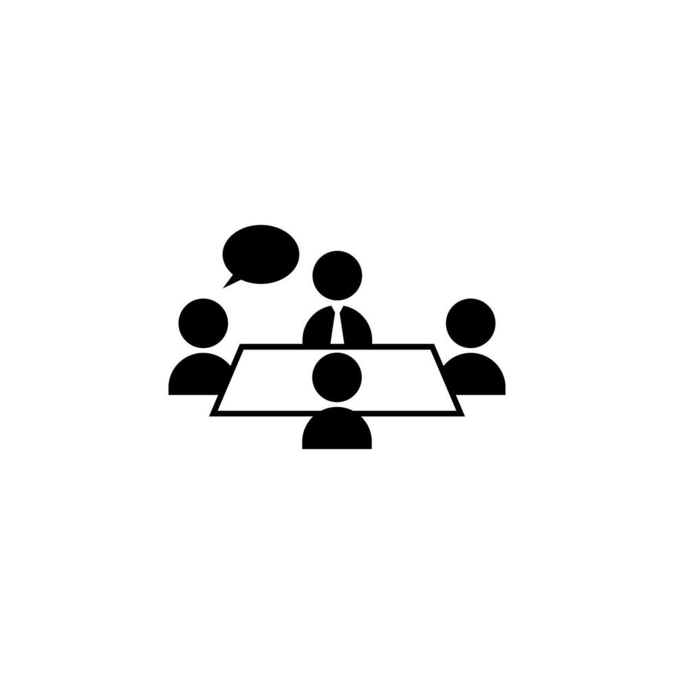 business meeting at the table vector icon illustration