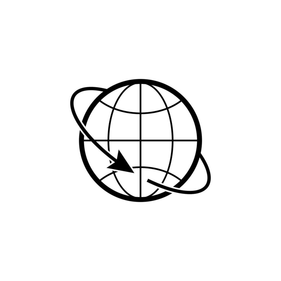 mundo Rotación vector icono ilustración
