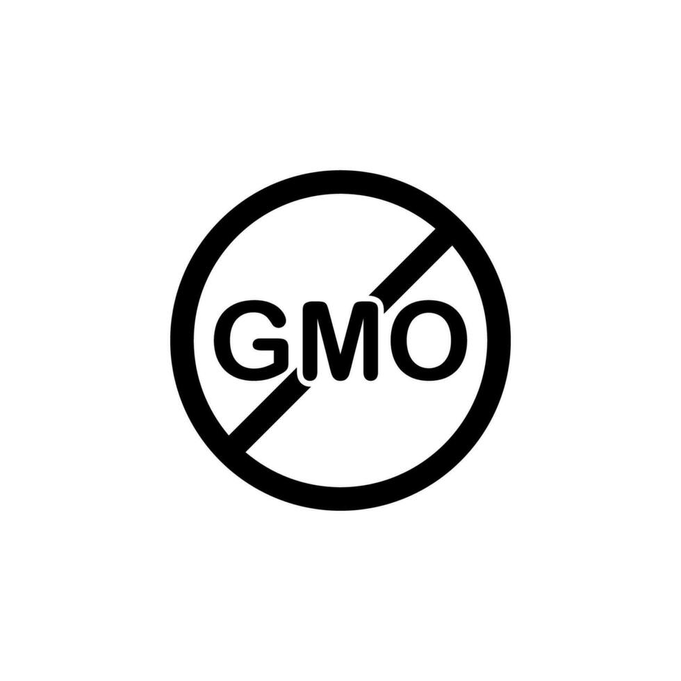 GMO ban vector icon illustration