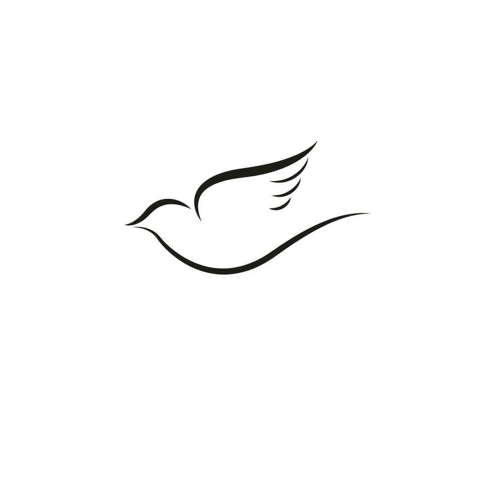 Silhouette dove vector icon illustration
