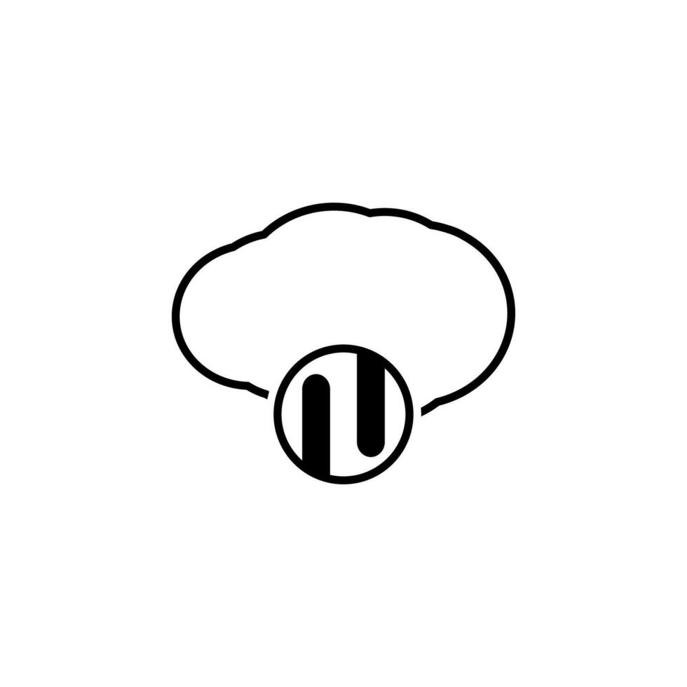 data cloud vector icon illustration