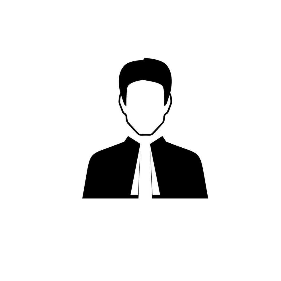 judge avatar vector icon illustration