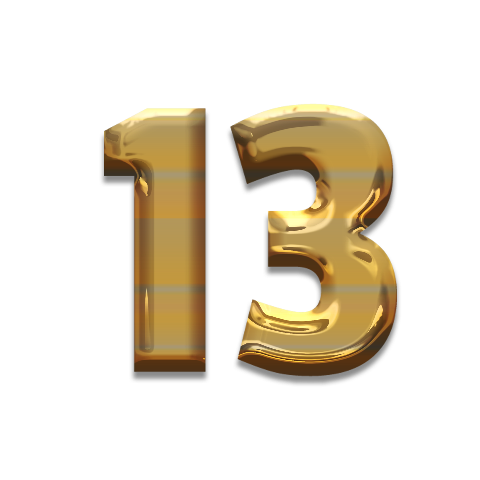 Gold Number 13 Luxury 23250556 PNG