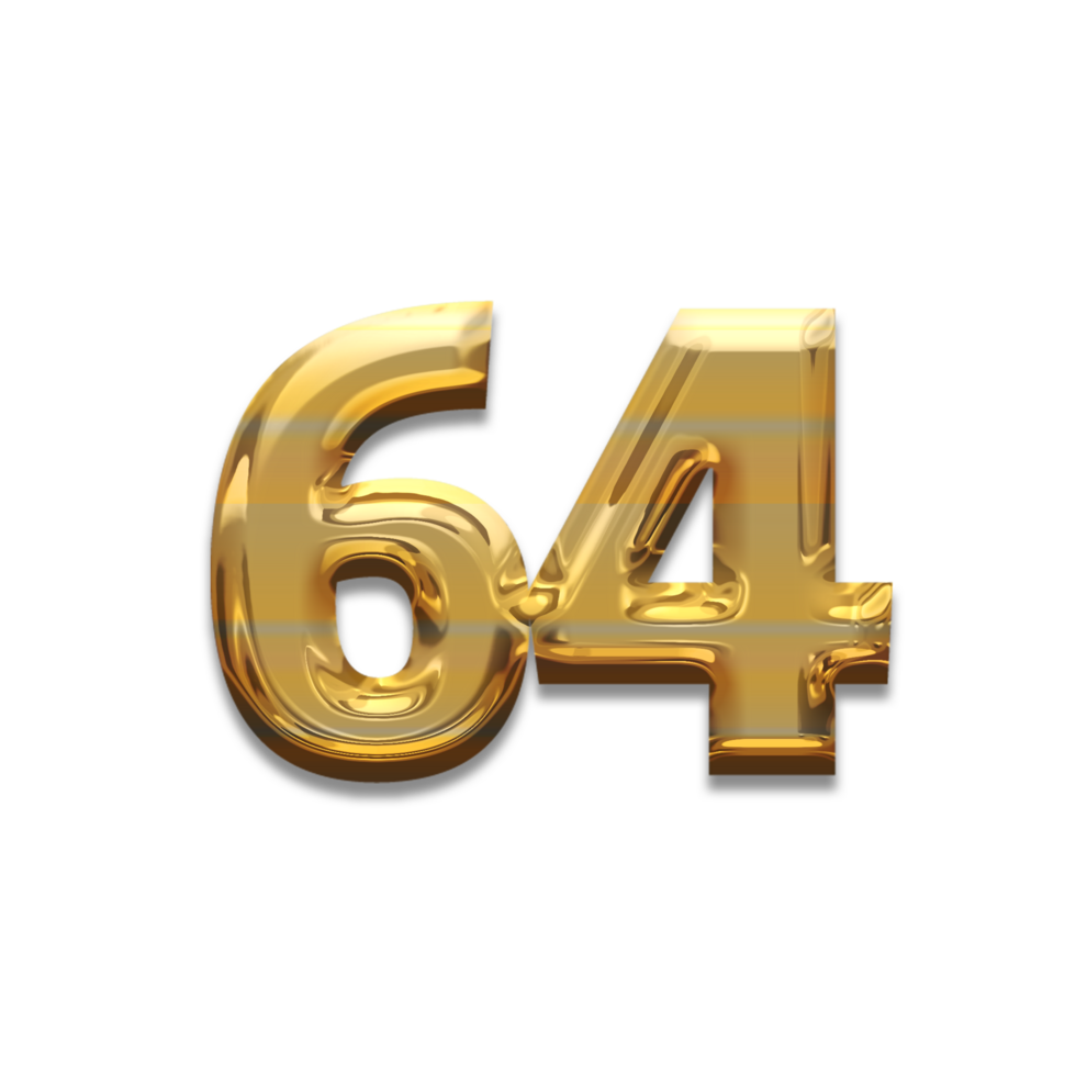 Number gold luxury, use birthday,age,anniversary png