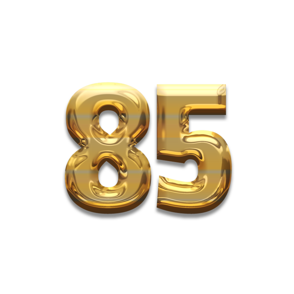 Number gold luxury, use birthday,age,anniversary png