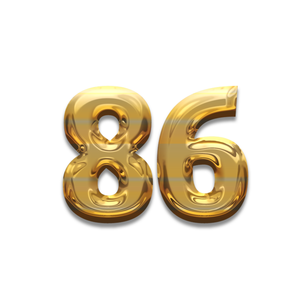 Number gold luxury, use birthday,age,anniversary png