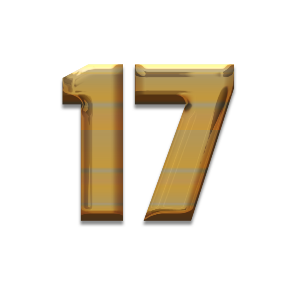 Number gold luxury, use birthday,age,anniversary png
