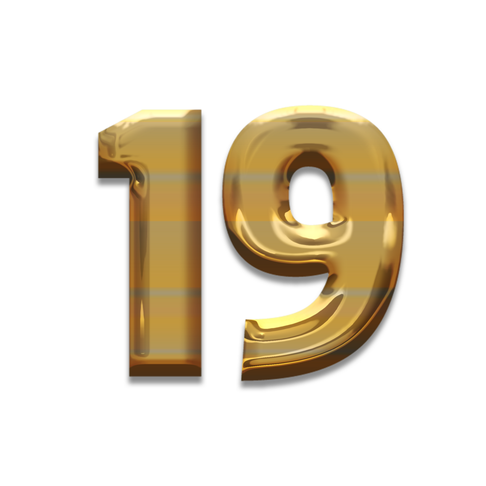 Number gold luxury, use birthday,age,anniversary png