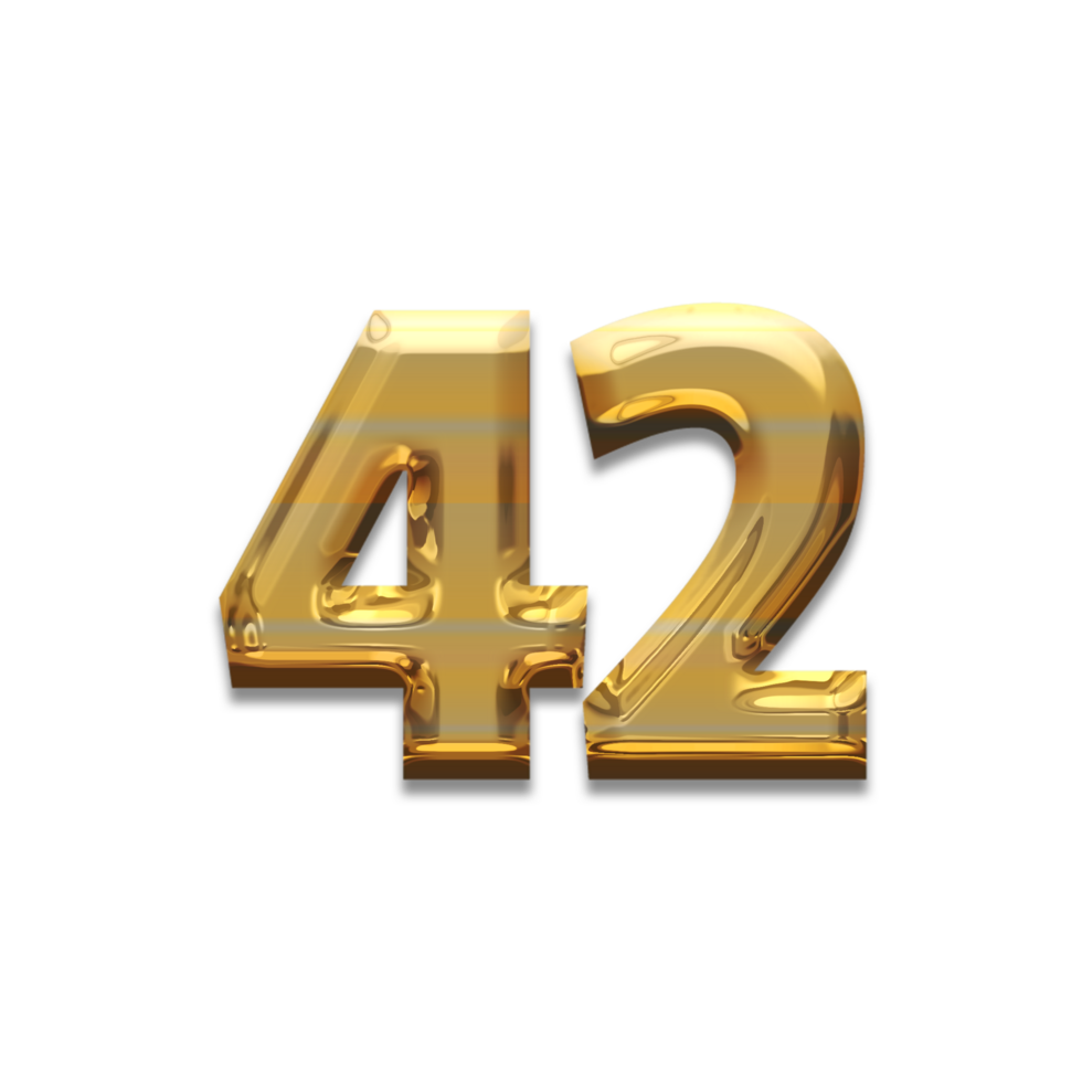 Number gold luxury, use birthday,age,anniversary png
