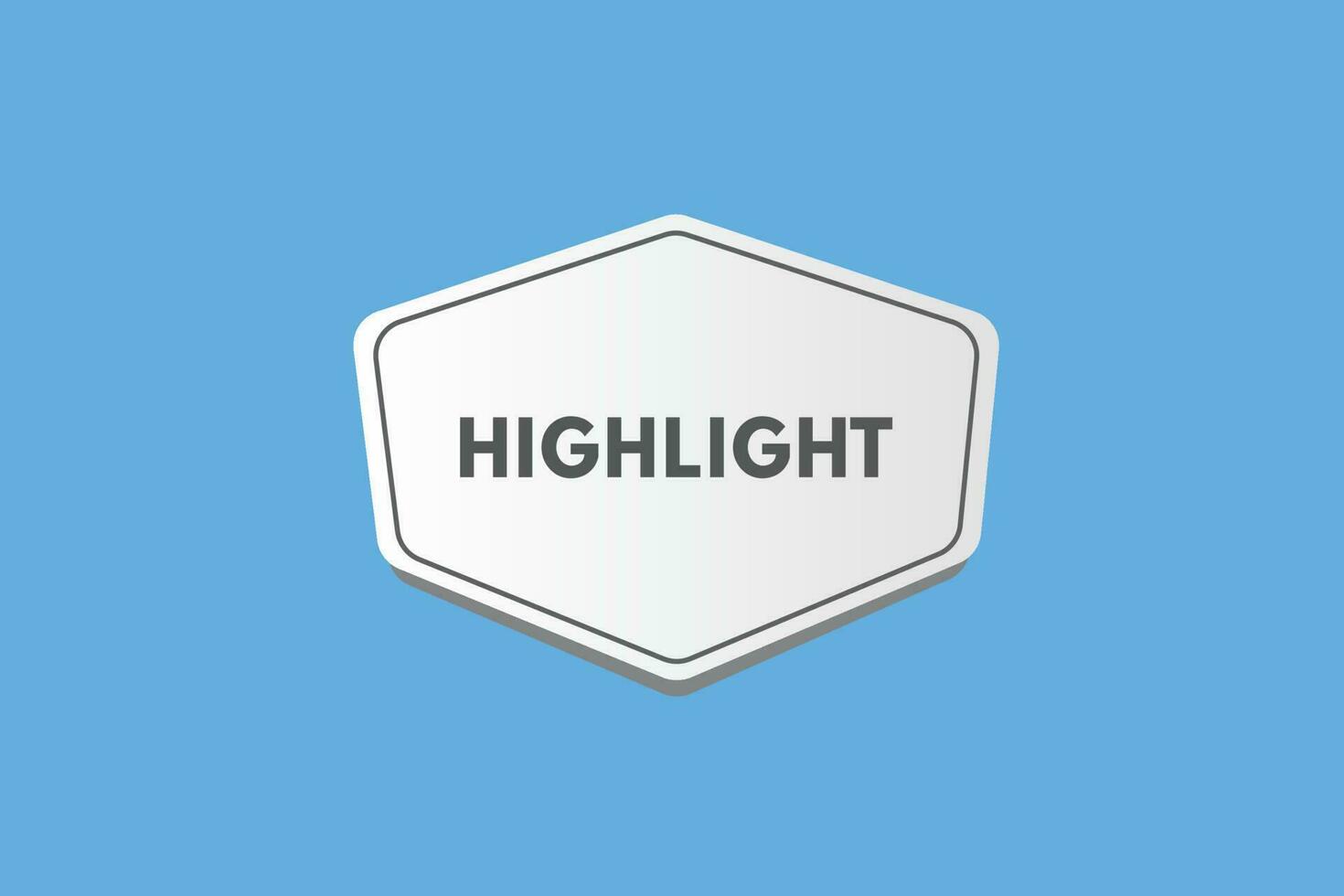 Highlight text Button. Highlight Sign Icon Label Sticker Web Buttons vector