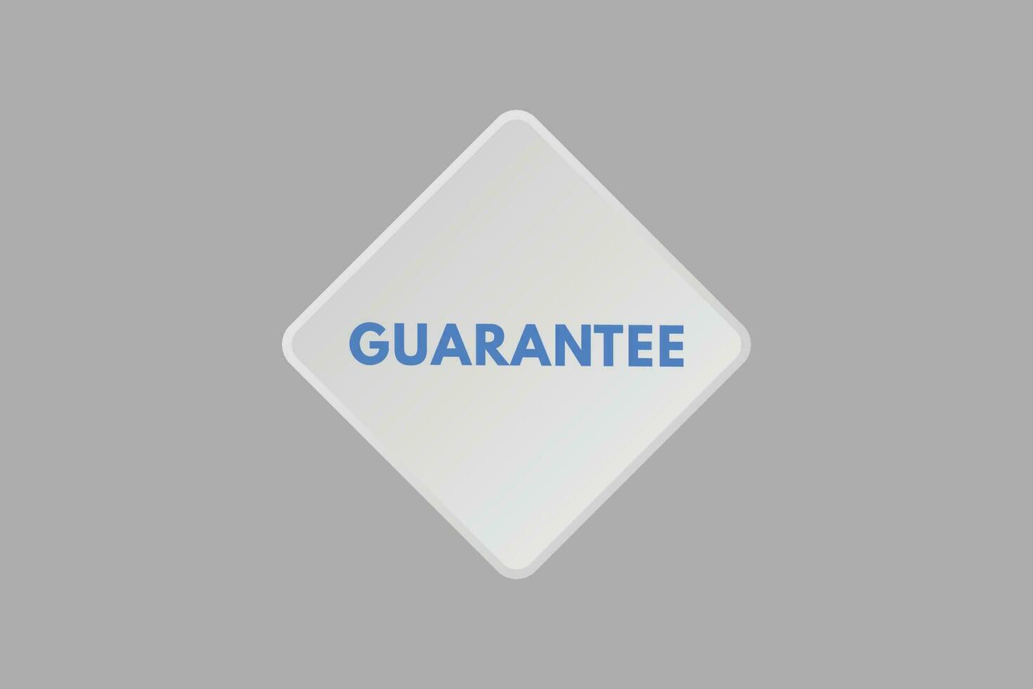 Guarantee text Button. Guarantee Sign Icon Label Sticker Web Buttons vector