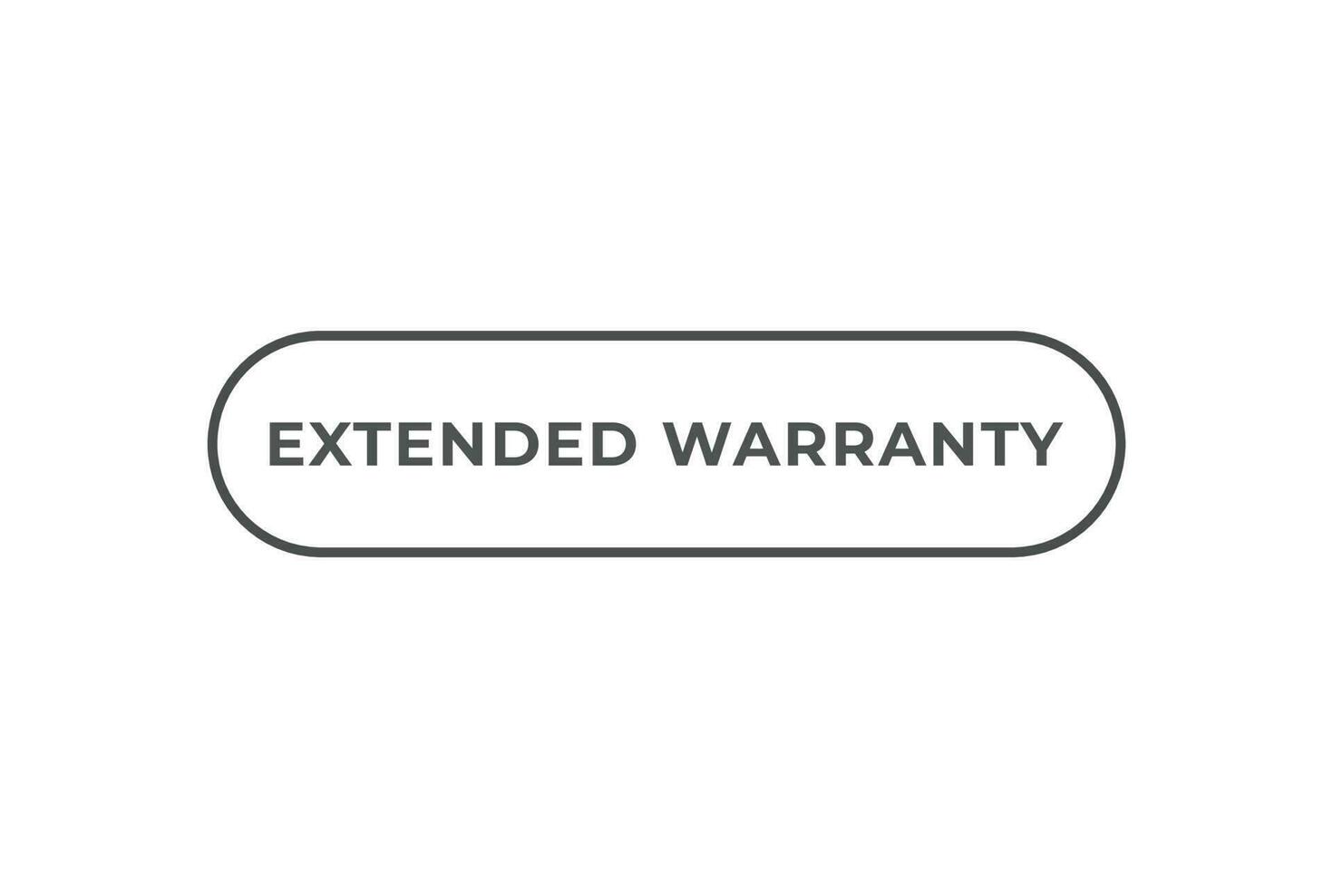 Extended Warranty Button. Speech Bubble, Banner Label Extended Warranty vector