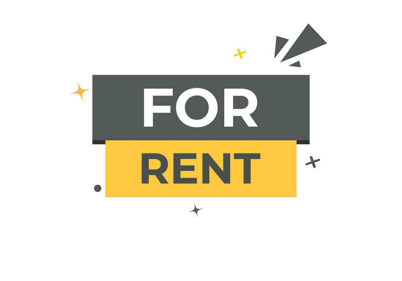 For Rent Button. Speech Bubble, Banner Label For Rent vector