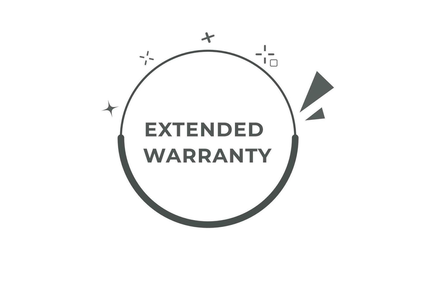 Extended Warranty Button. Speech Bubble, Banner Label Extended Warranty vector