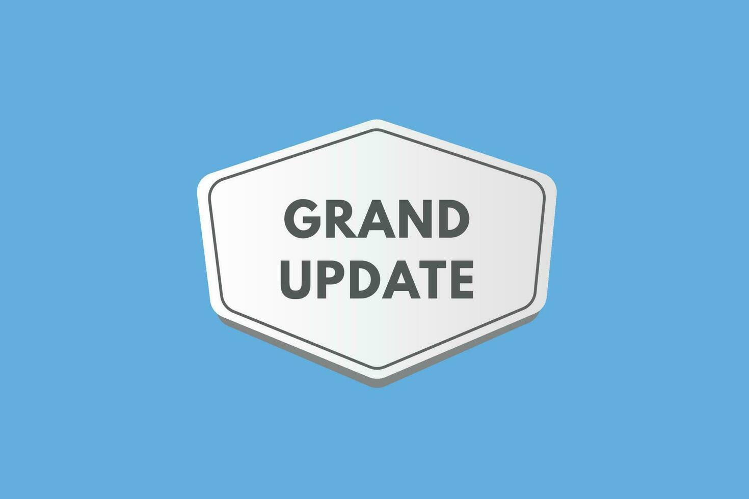 Grand Update text Button. Grand Update Sign Icon Label Sticker Web Buttons vector