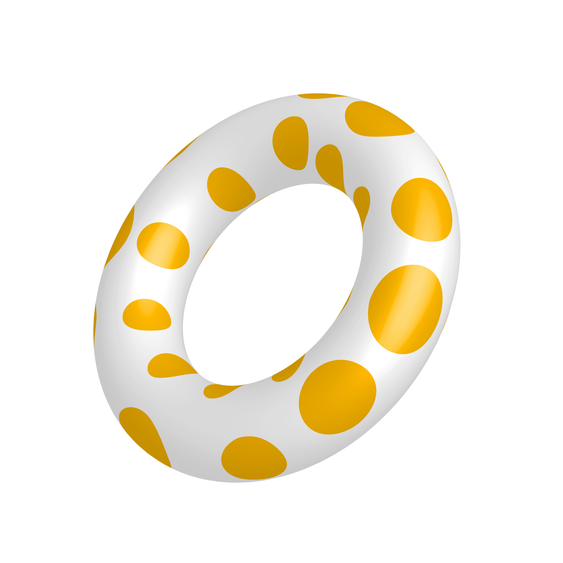 Free Colorful inflatable swim ring on transparent background, Rubber