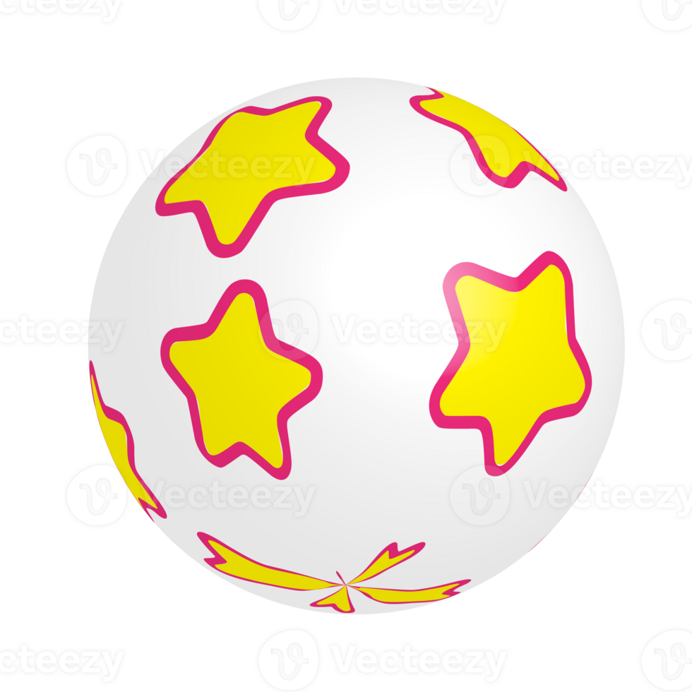 Colorful beach plastic ball on transparent background 23251216 PNG