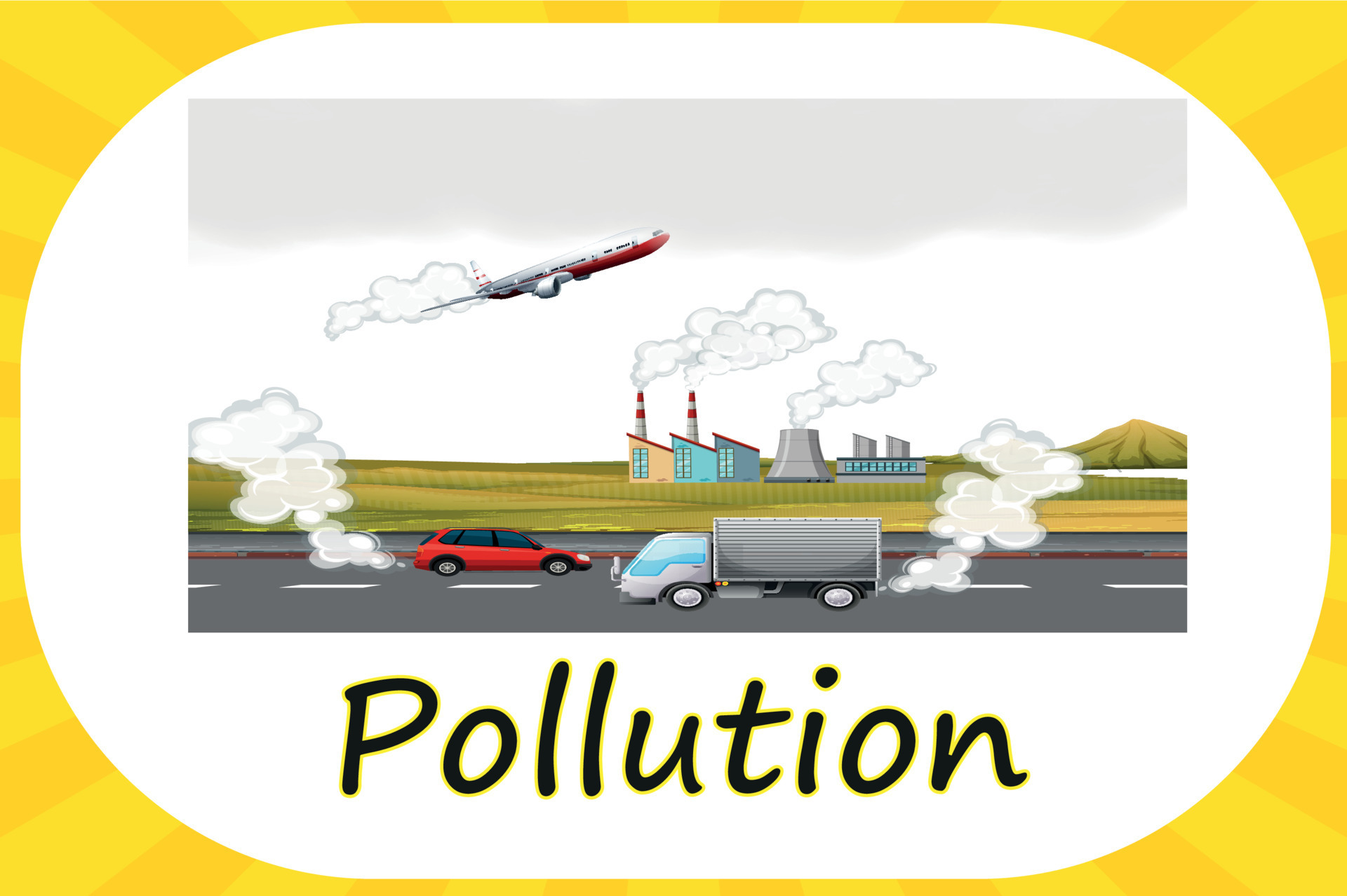 Flash Cards For Earth Day Pollution, Garbage, Litter, Compost, Seedling