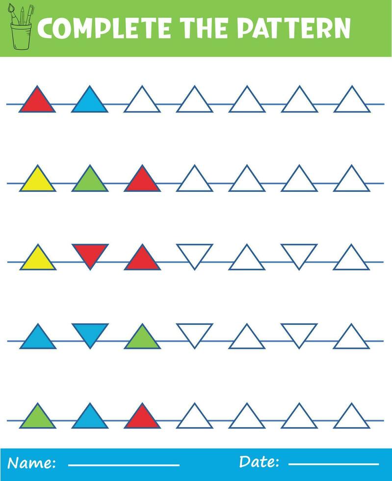 Art Patterns Worksheets