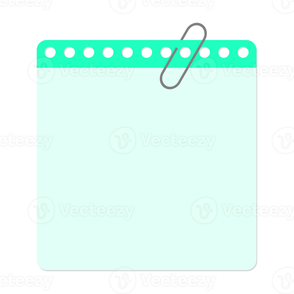 Plain Card and Paper Clip png