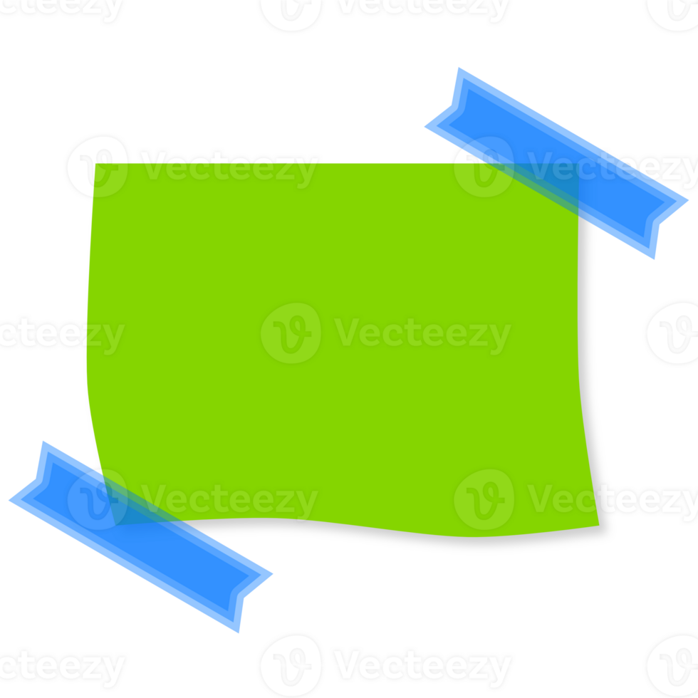 Green Note and Sticky Tape png