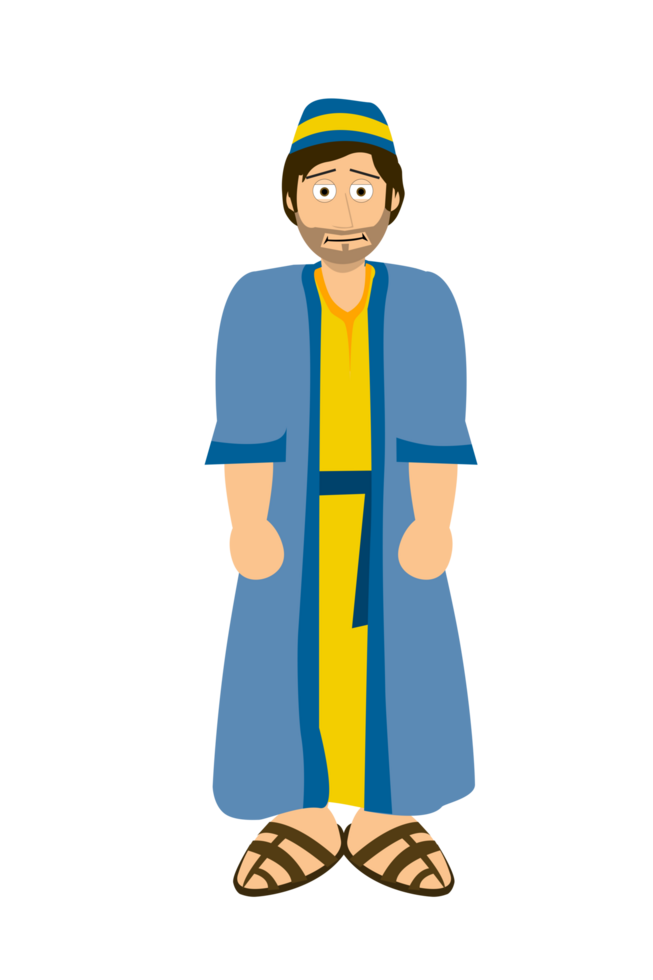 Cartoon Bible Character - Nathaniel Bartholomew png