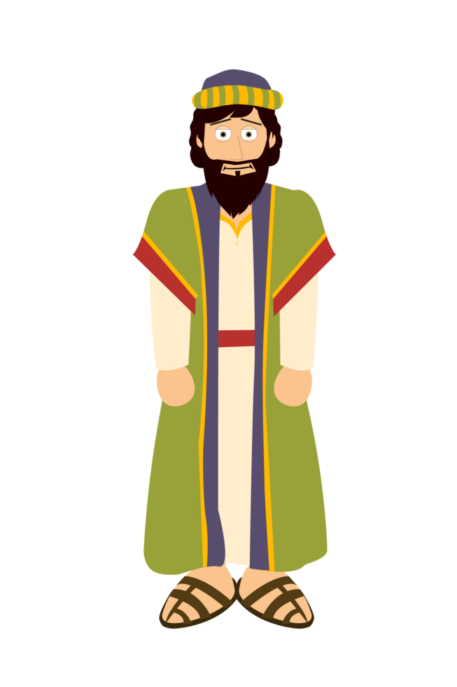 dibujos animados Biblia personaje - mateo el impuesto coleccionista png