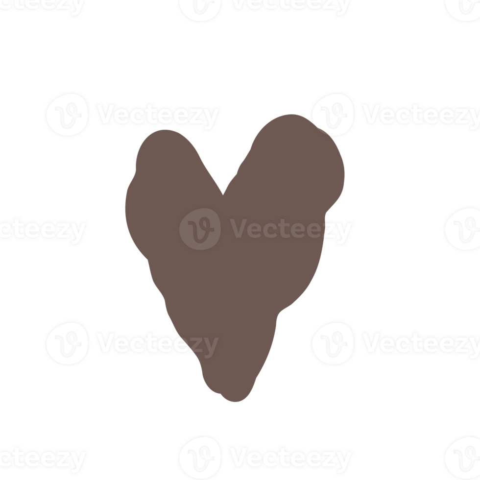 boho heart in illustration doodle style png