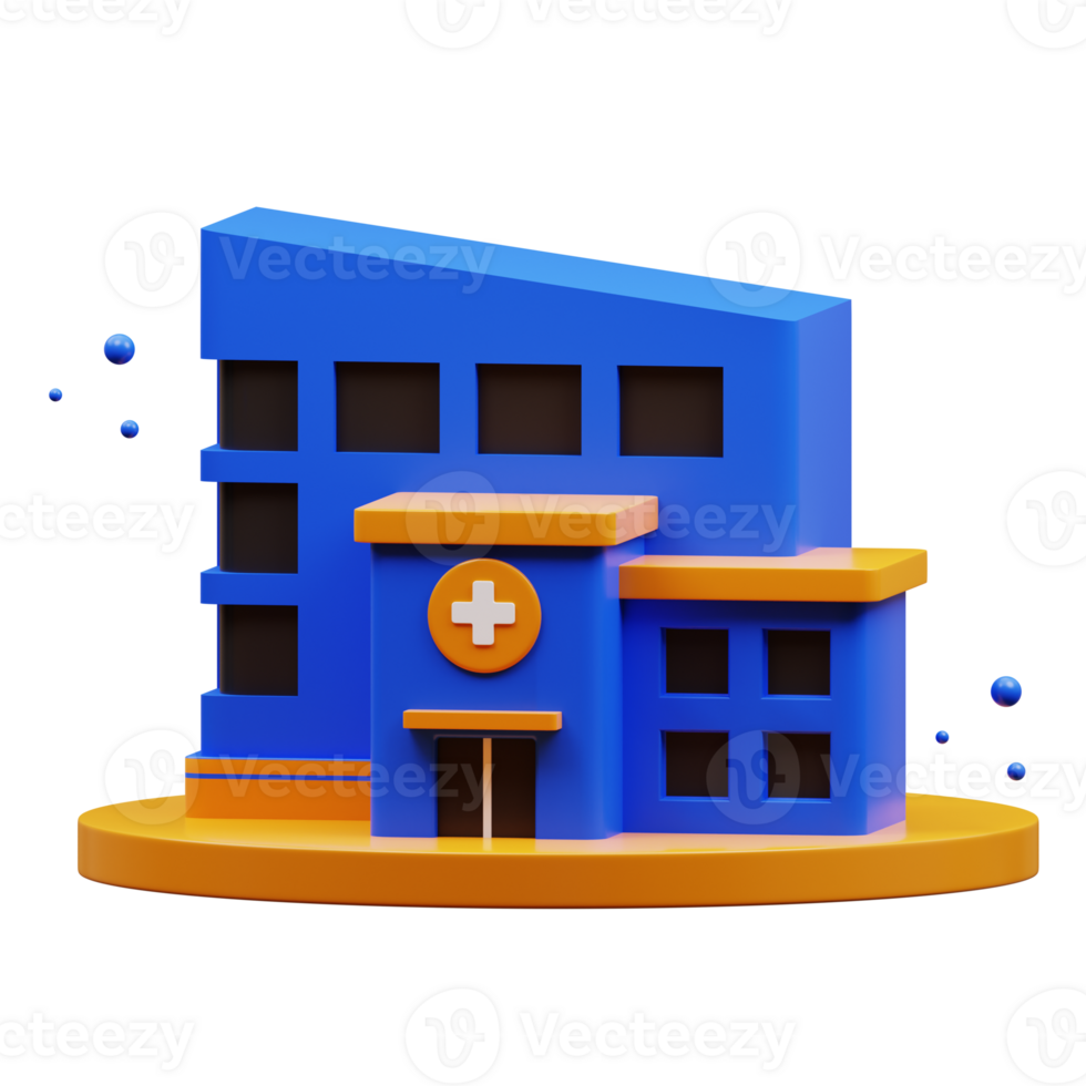 hospital 3D Illustration png