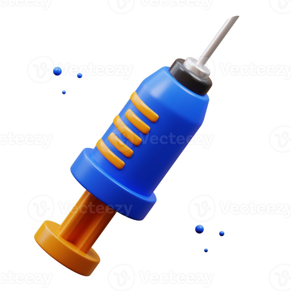 syringe 3D Illustration png