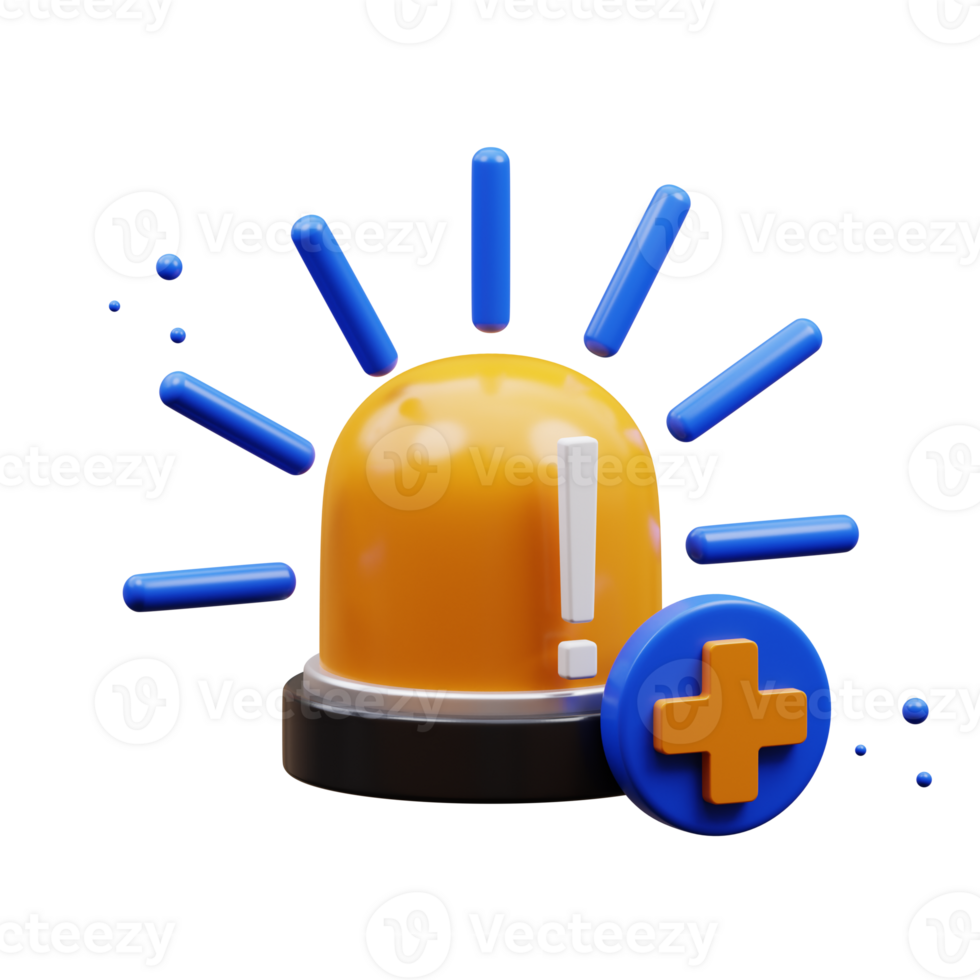 emergency icon 3D Illustration png