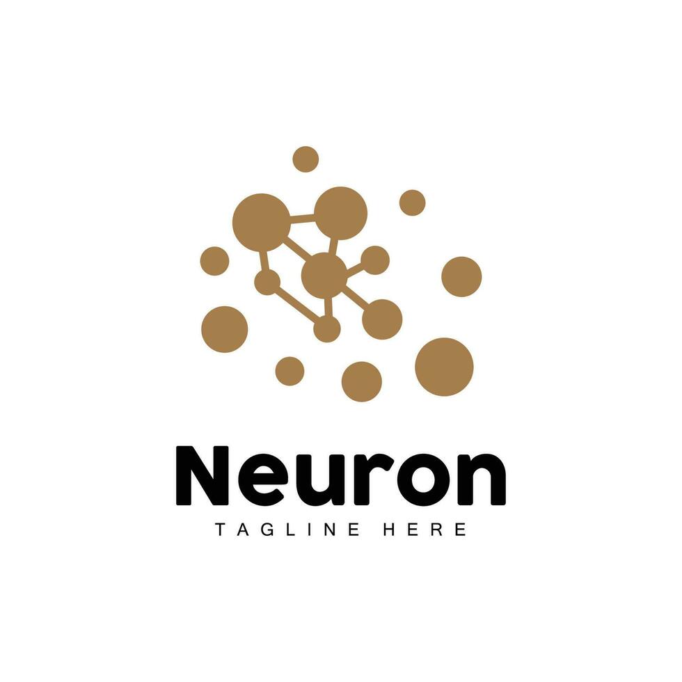 vector de diseño de logotipo de neurona ilustración de células nerviosas marca de salud de adn molecular
