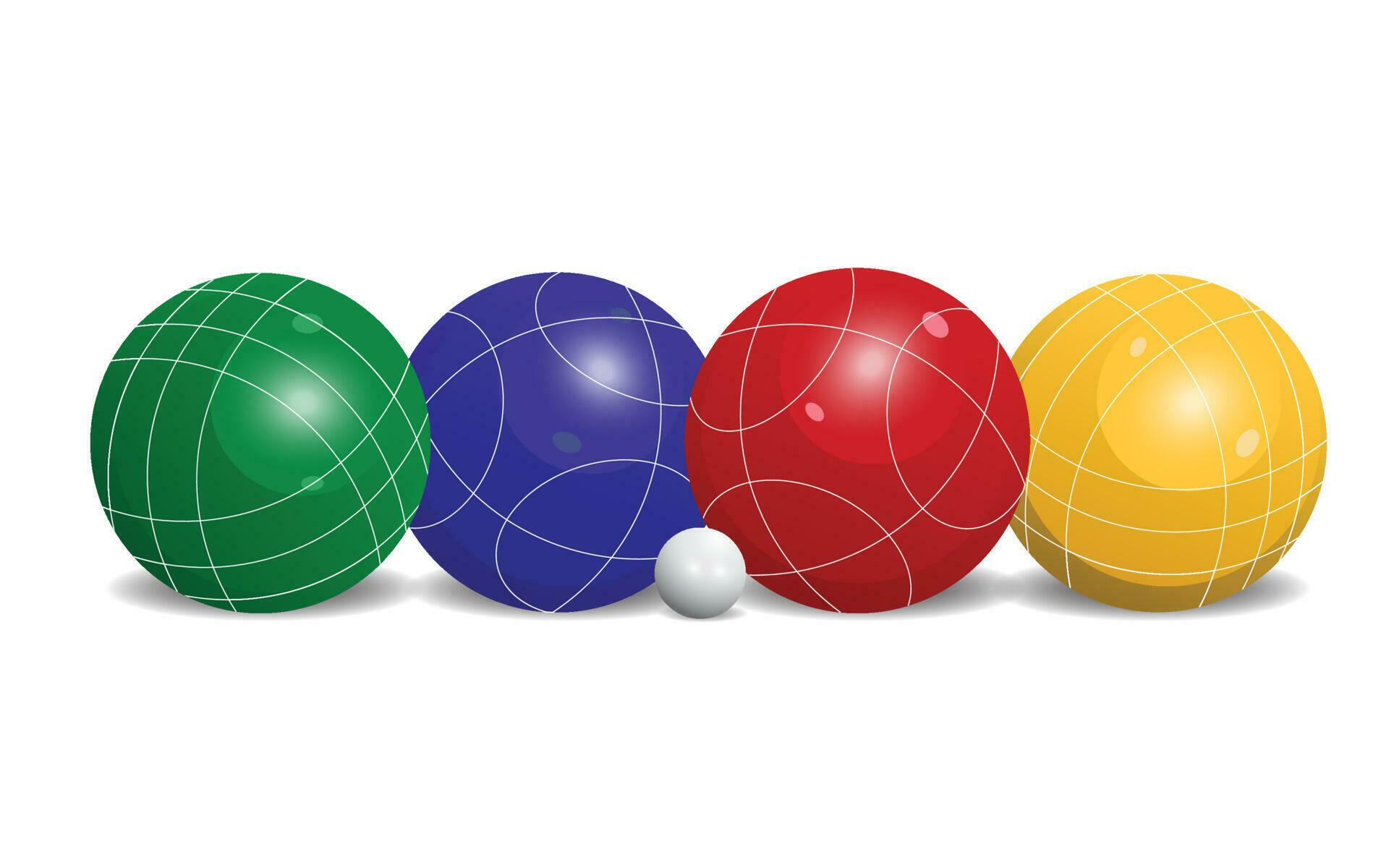 Illustration of Bocce Balls in several colors Perfect For Additional