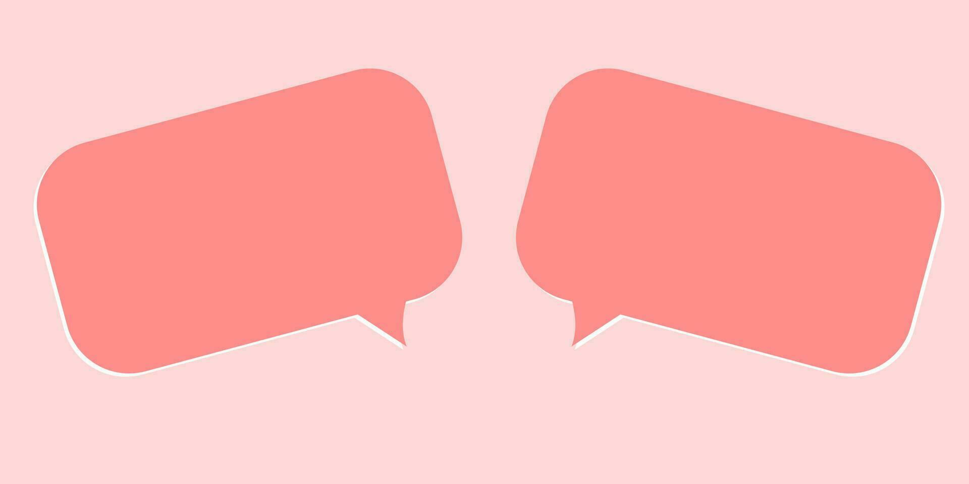 Pink and white colors of blank speech bubbles vector illustration. 3D speech for illustration of chat box talk messenger communication and dialogue. Isolated in pink background 23252277 Vector Art at ...