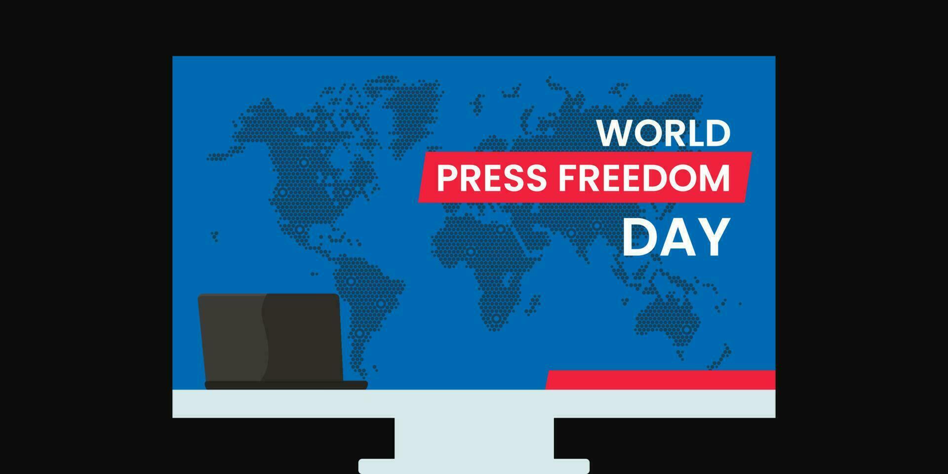 World press freedom day concept vector illustration. World Press Day to raise awareness of the importance of freedom of the press. Suitable for greeting Cards, Posters and Banners.