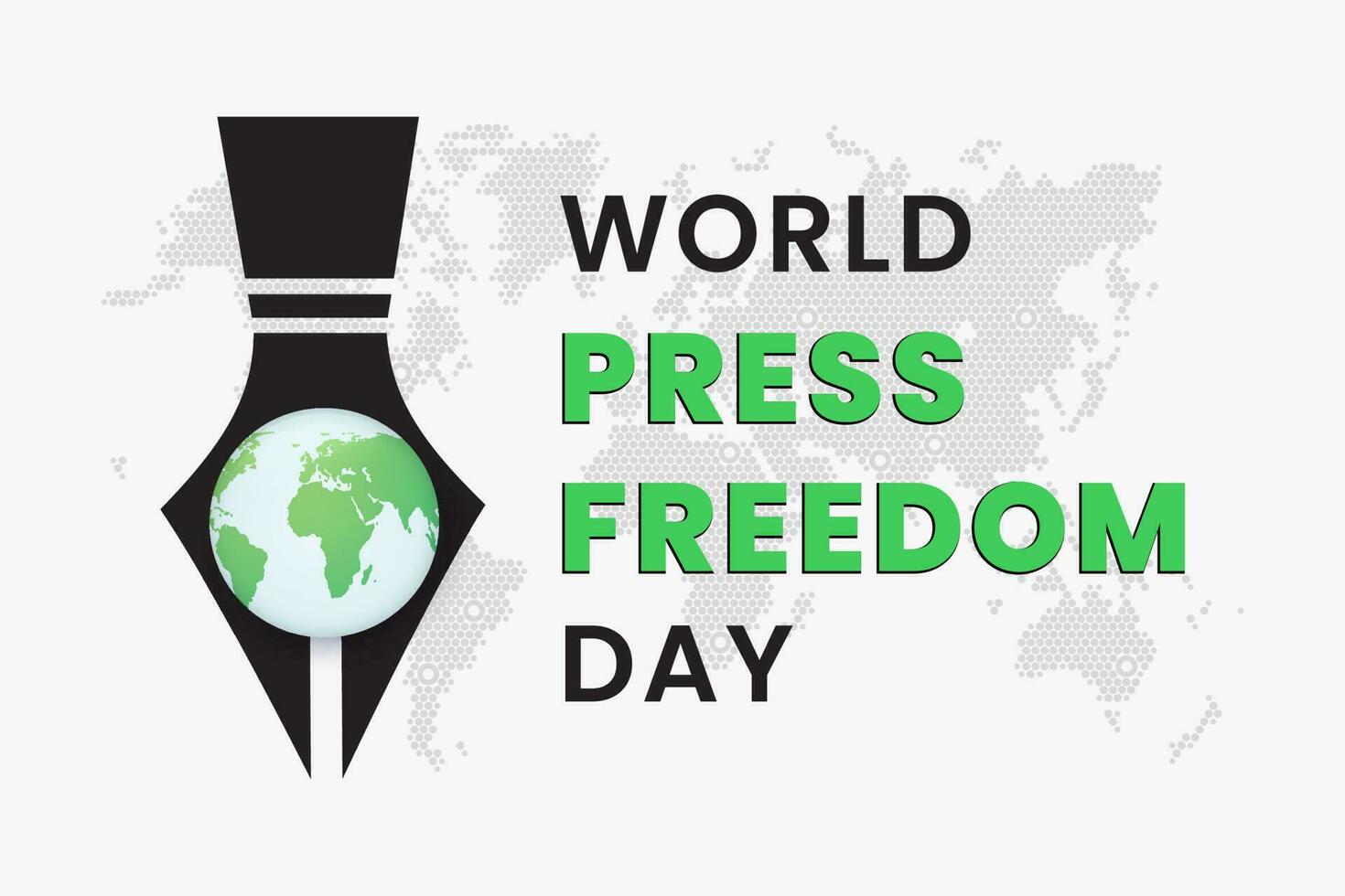 World press freedom day concept vector illustration. World Press Day to raise awareness of the importance of freedom of the press. Suitable for greeting Cards, Posters and Banners.