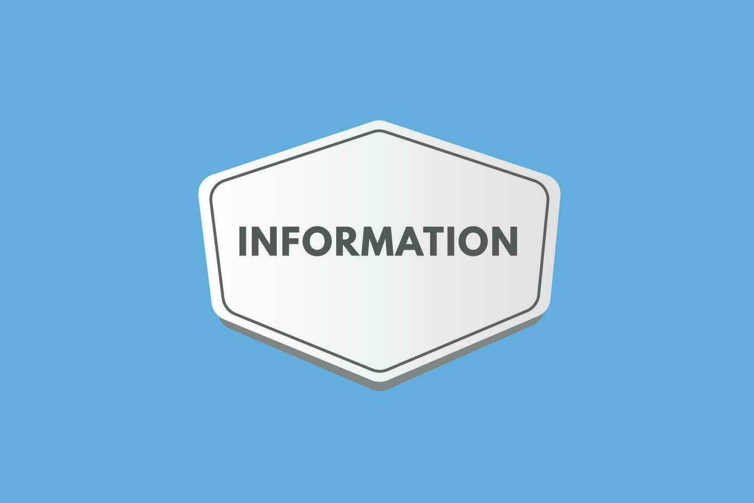 Information text Button. Information Sign Icon Label Sticker Web Buttons vector