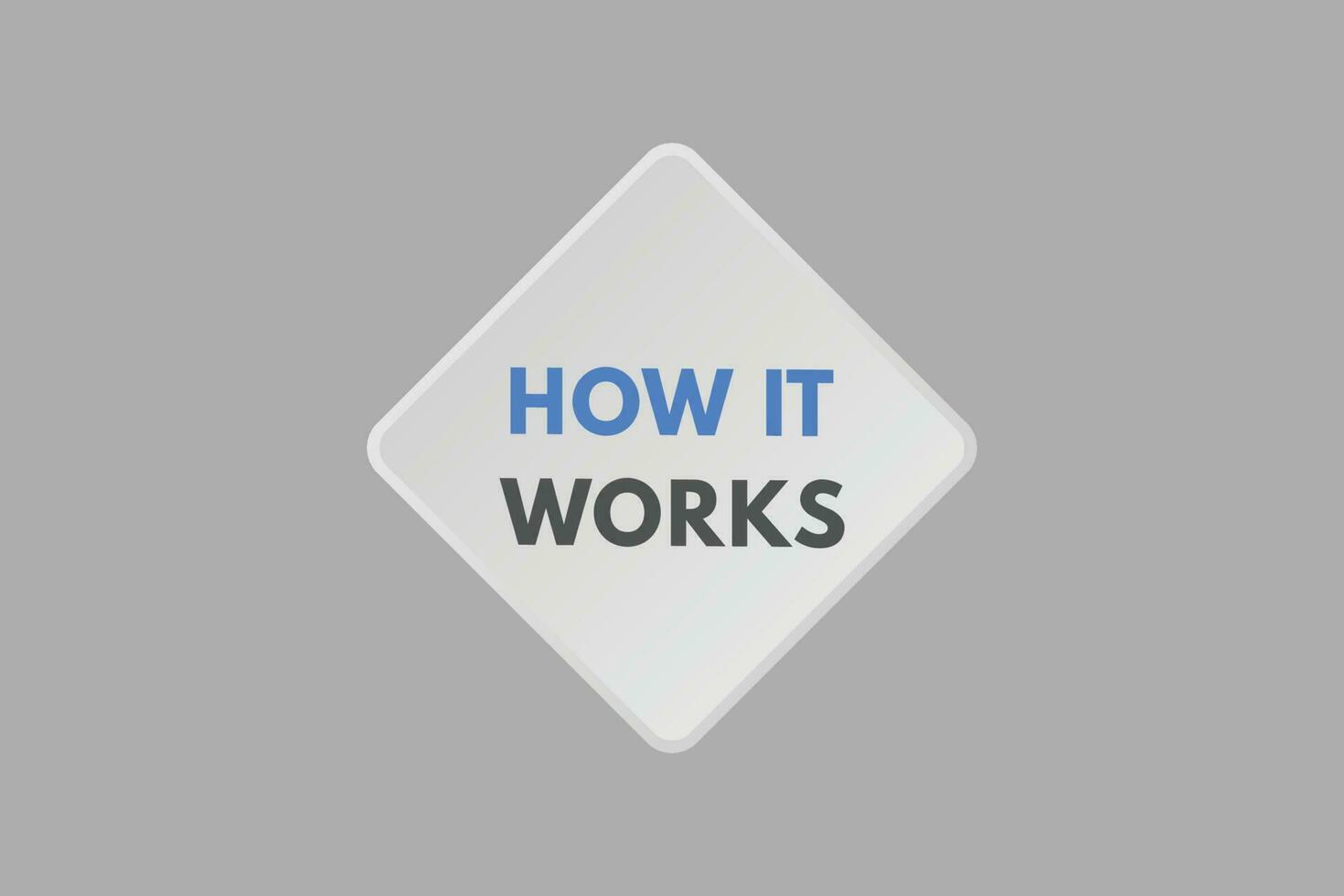 How it Works text Button. How it Works Sign Icon Label Sticker Web Buttons vector
